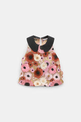 Dorothee Schumacher A-line Sleeveless Top with 3D Floral Embroidery in Pink
