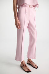 Dorothee Schumacher Knick Flare Knit Punto Milano Trousers in Pink