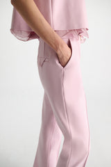 Dorothee Schumacher Knick Flare Knit Punto Milano Trousers in Pink