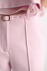 Dorothee Schumacher Knick Flare Knit Punto Milano Trousers in Pink