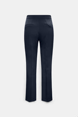 Dorothee Schumacher Knick Flare Knit Punto Milano Trousers in Navy