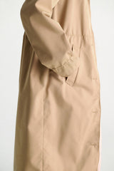 Dorothee Schumacher Technical Cotton Trench Coat in Camel