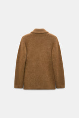 Dorothee Schumacher Merino-cashmere Double-breasted Blazer in Porcini Vancouver. Shop Online or in Store.