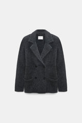 Dorothee Schumacher Merino-cashmere Double-breasted Blazer in Grey Vancouver. Shop Online or in Store.