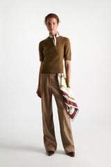 Dorothee Schumacher Merino-cashmere Half Sleeve Pullover in Porcini Vancouver. Shop Online or in Store.