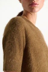 Dorothee Schumacher Merino-cashmere Half Sleeve Pullover in Porcini Vancouver. Shop Online or in Store.