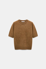 Dorothee Schumacher Merino-cashmere Half Sleeve Pullover in Porcini Vancouver. Shop Online or in Store.