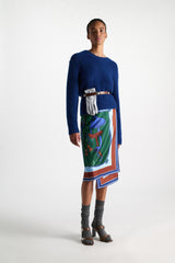 Dorothee Schumacher Cashmere V-neck Pullover in Royal Blue Vancouver. Shop Online or in Store.