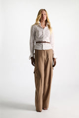 Dorothee Schumacher Slim-Fit Stretch Poplin Blouse With Memory Wire Details in White