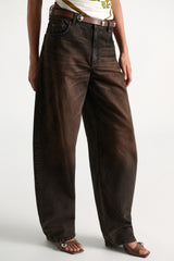 Dorothee Schumacher Full Length Barrel Jeans in Porcini Wash