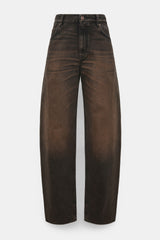 Dorothee Schumacher Full Length Barrel Jeans in Porcini Wash