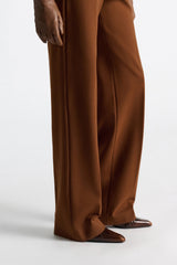 Dorothee Schumacher Punto Milano Wide Leg Pants in Hazelnut