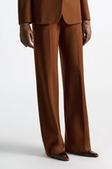 Dorothee Schumacher Punto Milano Wide Leg Pants in Hazelnut