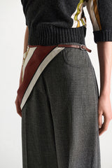 Dorothee Schumacher Silk Scarf/Belt Styling Accessory in Terracotta Mushroom Print