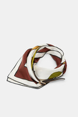 Dorothee Schumacher Silk Scarf/Belt Styling Accessory in Terracotta Mushroom Print
