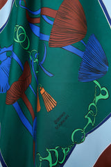 Dorothee Schumacher Printed Silk Twill Scarf in Cream and Navy Mushroom Print