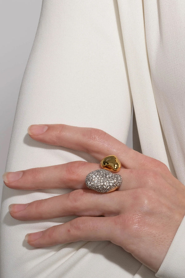 Alexis Bittar Solanales Crystal Gold Pebble Ring