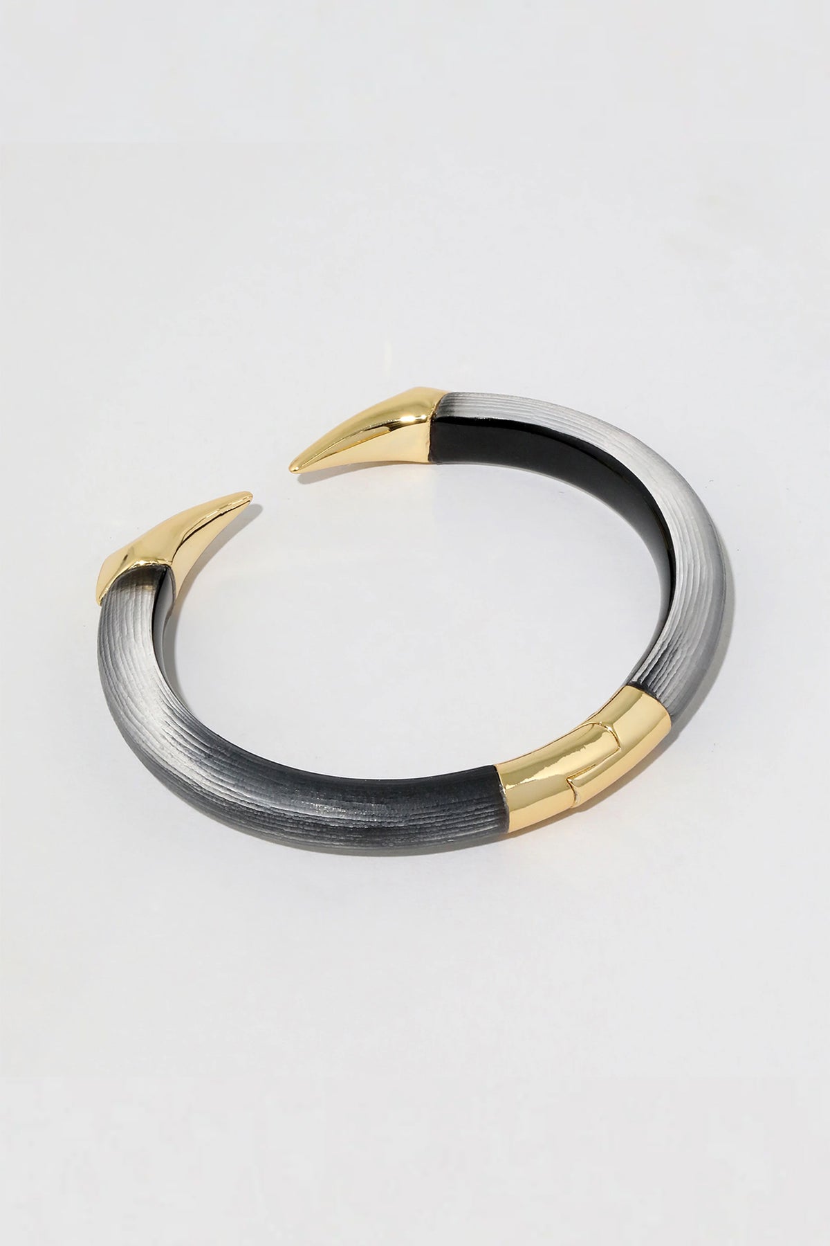 Alexis Bittar Mirrored Pyramid Lucite Brake Hinge Bracelet