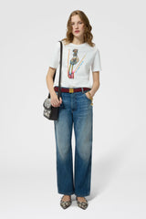 Missoni Printed Cotton Jersey T-Shirt in White