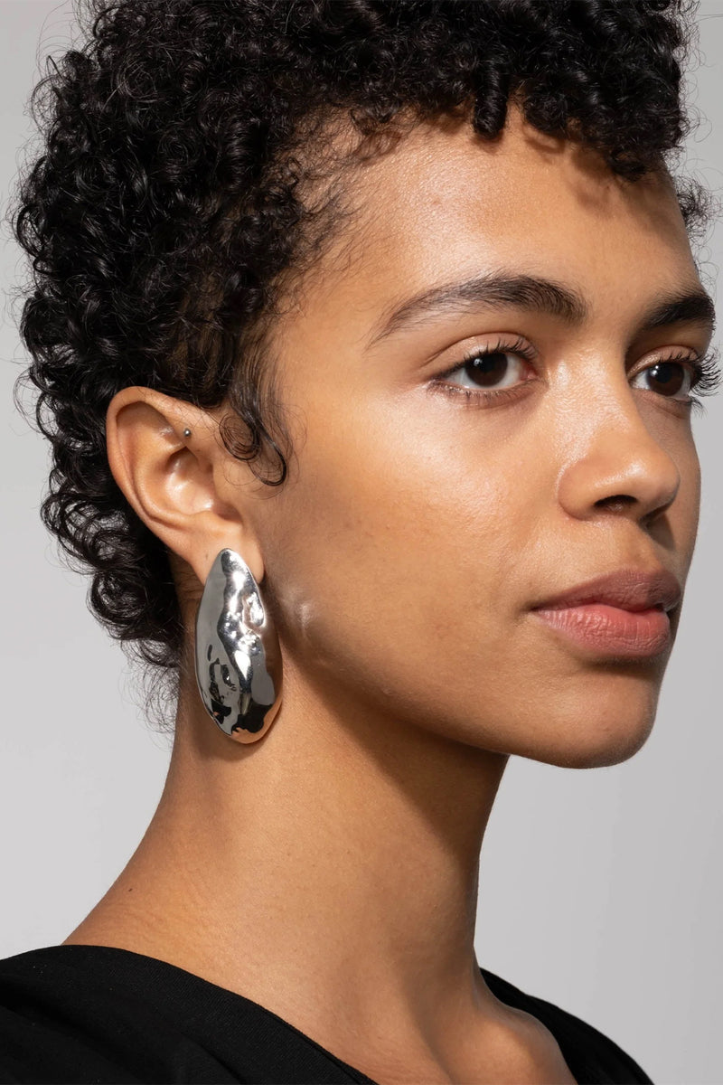 Alexis Bittar Molten Silver Puffy Teardrop Post Earring Vancouver. Shop Online or in Store. 