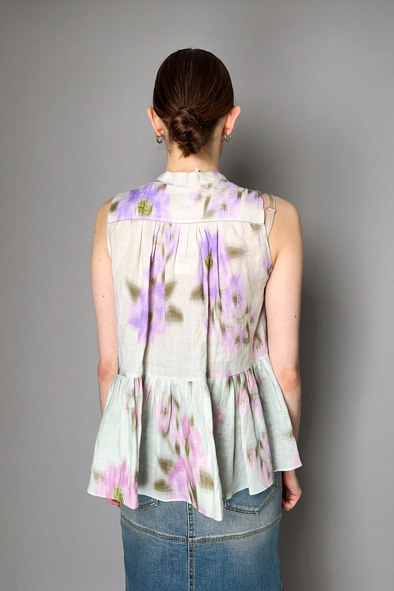 Dorothee Schumacher Rami Ruffle Top with Floral Print