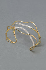 Alexis Bittar Solanales Gold and Crystal Cuff Bracelet Vancouver. Shop Online or in Store.