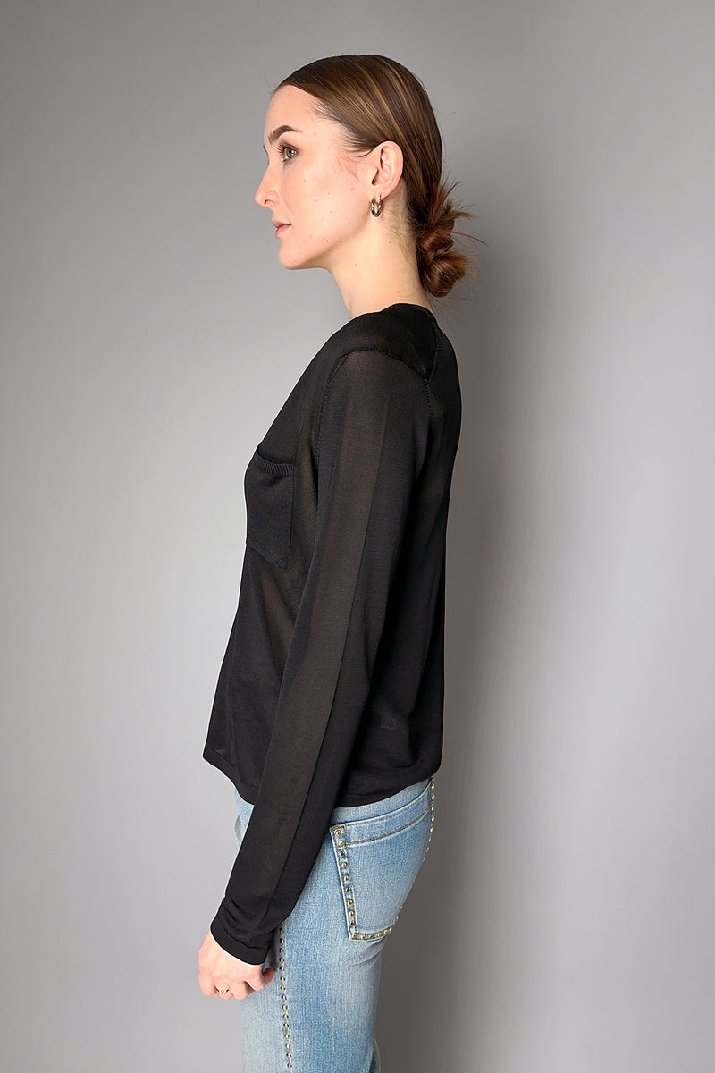 Dorothee Schumacher Knitted Pullover with Ribbed details in Black