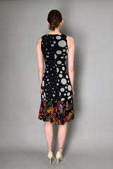 Fuzzi Pleated Floral Polka-Dot Stretch Tulle Dress- Ashia Mode- Vancouver, BC