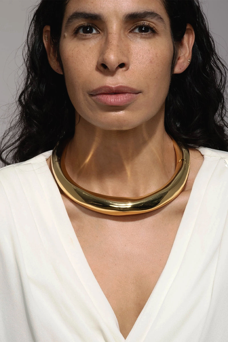 Alexis Bittar Metal Hinge Collar in Gold