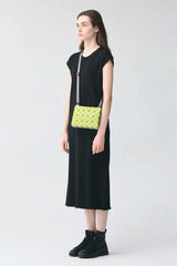 Bao Bao Issey Miyake Duo Shoulder Bag in Yellow Green x Grey