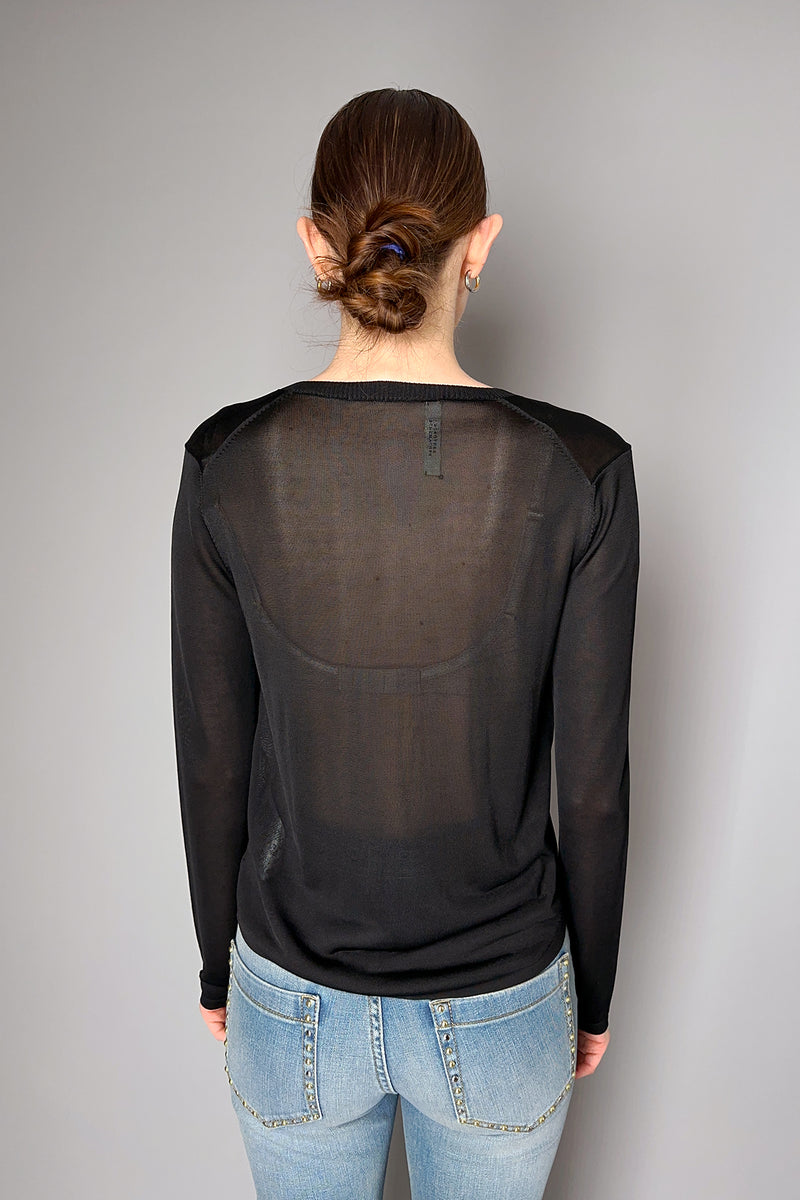 Dorothee Schumacher Knitted Pullover with Ribbed details in Black