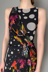 Fuzzi Pleated Floral Polka-Dot Stretch Tulle Dress Vancouver. Shop Online or in Store.