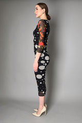 Fuzzi Long Floral Polka-Dot Tulle Dress- Ashia Mode- Vancouver, BC