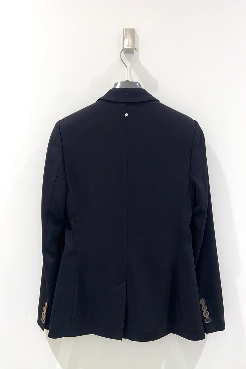 Lorena Antoniazzi Classic Double Breasted Viscose Blazer in Black Vancouver. Shop Online or in Store.