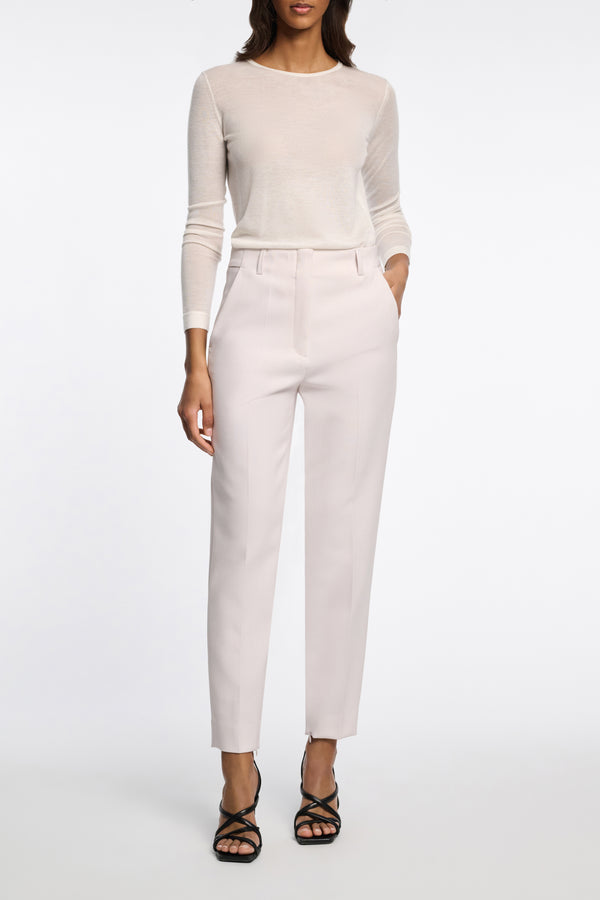 Dorothee Schumacher CPH Cashmere Knit Round Neck Pullover in Off-White