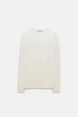 Dorothee Schumacher CPH Cashmere Knit Round Neck Pullover in Off-White
