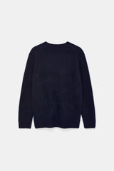 Dorothee Schumacher Merino Cashmere Fluffy Knit Pullover in Navy