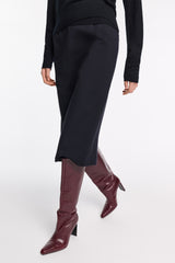 Dorothee Schumacher CPH Punto Milano Pencil Skirt in Navy Vancouver. Shop Online or in Store.