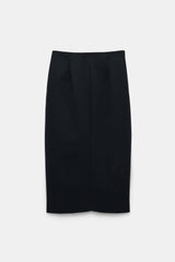 Dorothee Schumacher CPH Punto Milano Pencil Skirt in Navy Vancouver. Shop Online or in Store.