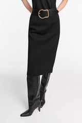 Dorothee Schumacher CPH Punto Milano Pencil Skirt in Black Vancouver. Shop Online or in Store.