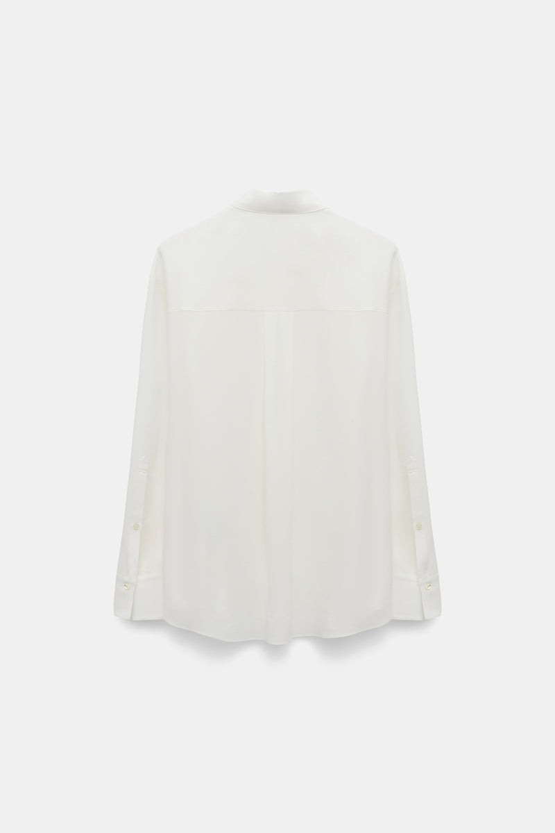 Dorothee Schumacher Relaxed Silk Blouse in Camellia White