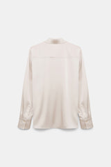 Dorothee Schumacher Stretch Silk Satin Blouse in Pearl Ivory