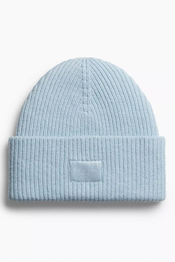 Rag & Bone Blake Wool Beanie in Sky Blue