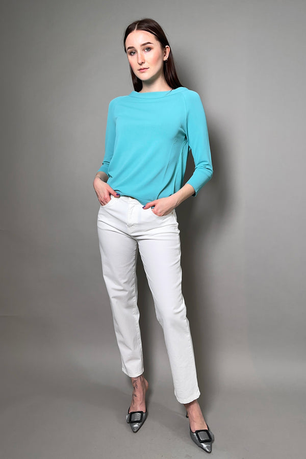 Lorena Antoniazzi Straight Leg Jeans In White - Ashia Mode - Vancouver
