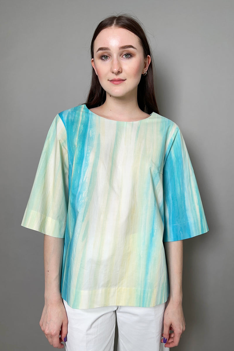 Annette Gortz Watercolour Print Cotton Top - Ashia Mode - Vancouver