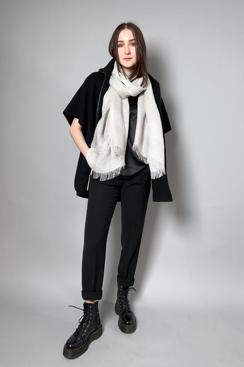 Peserico Oversized Cape Jacket in Black - Ashia Mode - Vancouver