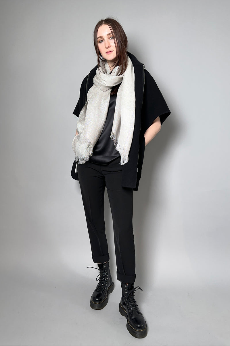 Peserico Oversized Cape Jacket in Black - Ashia Mode - Vancouver
