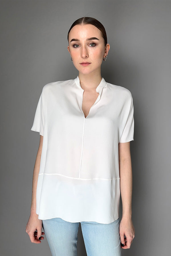 Antonelli Bertolucci Silk Crepe Shirt in White