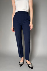 Antonelli Sidro Crepe Pull on Pants in Navy - Ashia Mode - Vancouver