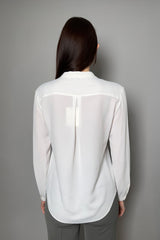 Antonelli Calvados Silk Crepe Shirt in Off White - Ashia Mode - Vancouver